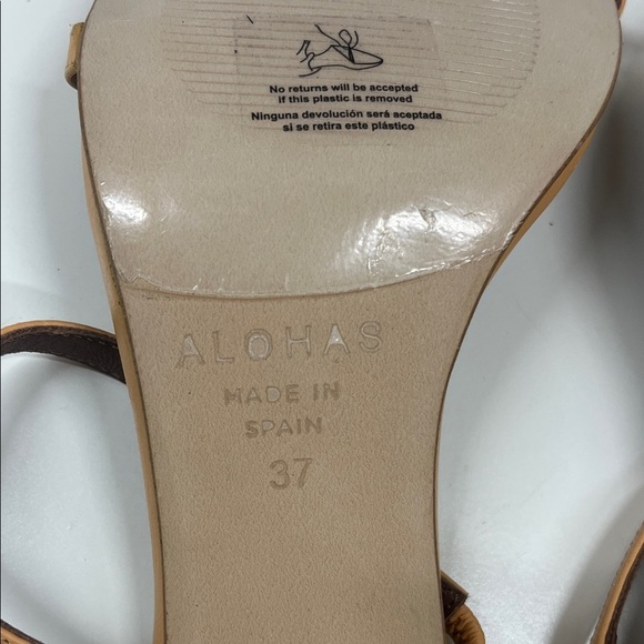 New Alohas Cannes Strappy Orange Heels Size 6.5 - Picture 7 of 9